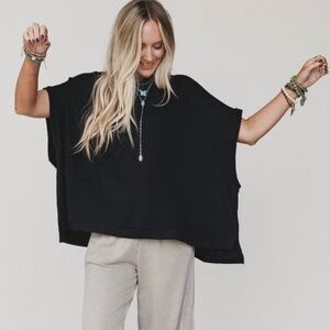 Three Bird Nest Oversized Moon Glow Texture Knit Top